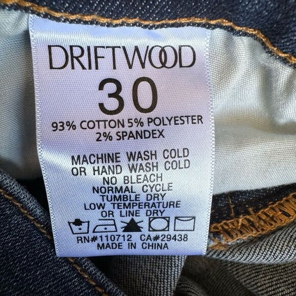 Driftwood embroidered distressed jeans 30” - Picture 7 of 10